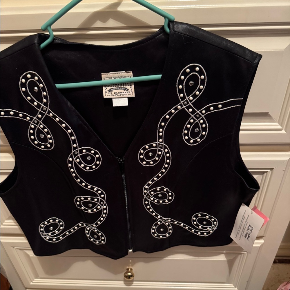NEW leather vest
